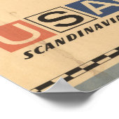 ヴィンテージポスターの統一された州地図 ポスター (角)