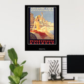 ヴィンテージポスターアトランティックシティ ポスター (ホームオフィス)