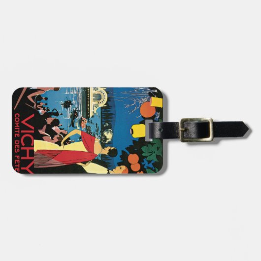 ヴィンテージポスターアートヴィシー・フランス ラゲッジタグ (正面横)