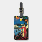 ヴィンテージポスターアートヴィシー・フランス ラゲッジタグ (正面縦)