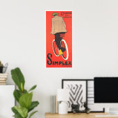 ヴィンテージポスターアート – シンプレックスバイク ポスター (ホームオフィス)