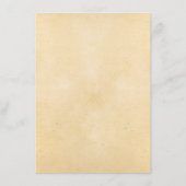 ヴィンテージポスタークリーム結婚&ブラウンの方向性 エンクロージャーカード (裏面)