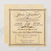 ヴィンテージポスタークリーム&ブラウン披露宴のみ (正面/裏面)