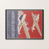 ヴィンテージポスターシティ・オブ・ニューヨーク市空港 ジグソーパズル (横)