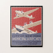 ヴィンテージポスターシティ・オブ・ニューヨーク市空港 ジグソーパズル (縦)