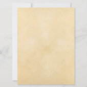 ヴィンテージポスタースタイルクリーム&ブラウンウェディング招待 招待状 (裏面)