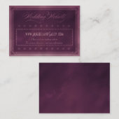 ヴィンテージポスタースタイルパープル結婚ズのウェブサイト エンクロージャーカード (正面/裏面)