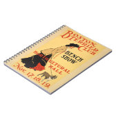 ヴィンテージポスターデザイン – ボストンテリアベンチクラブ ノートブック (左側)