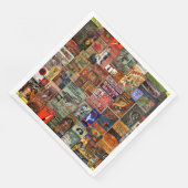 ヴィンテージポスターナプキンスまたはデコページ紙 (コーナー)