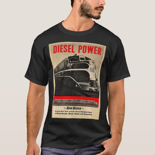 ヴィンテージポスターニューヘブン鉄道 Tシャツ (正面)