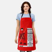 ヴィンテージポスターハーパー誌ビフェーター エプロン (着用した状態)