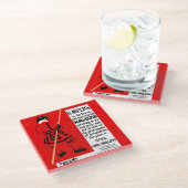 ヴィンテージポスターハーパー誌ビフェーター ガラスコースター (アングル)