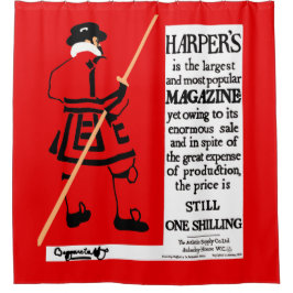 ヴィンテージポスターハーパー誌ビフェーター シャワーカーテン