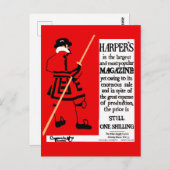 ヴィンテージポスターハーパー誌ビフェーター ポストカード (正面/裏面)