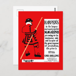 ヴィンテージポスターハーパー誌ビフェーター ポストカード
