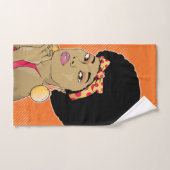 ヴィンテージポスターブラックウーマン バスタオルセット (ハンドタオル)