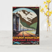 ヴィンテージポスタープリントとのスイスのアルプスの挨拶 カード (黄色い花)