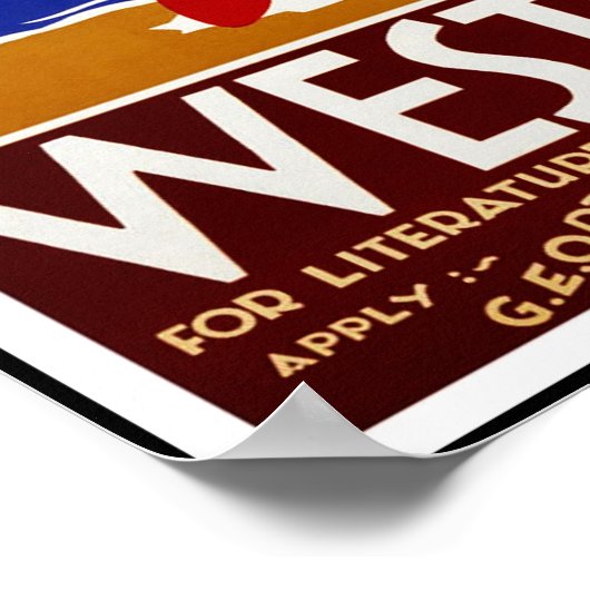 ヴィンテージポスタープリントウェストすごいンマーレ ポスター (角)