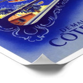 ヴィンテージポスタープリントコートダジュール鉄道フランス ポスター (角)