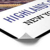 ヴィンテージポスタープリントニューヨークハドソントレイン ポスター (角)