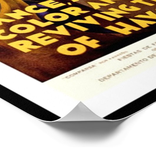 ヴィンテージポスタープリントフィエスタスハバナ1937 ポスター (角)