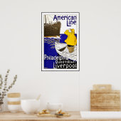 ヴィンテージポスタープリントフィラデルフィアクイーンズタウン ポスター (キッチン)