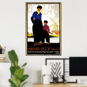 ヴィンテージポスタープリントホランドウィンドミル ポスター (ホームオフィス)