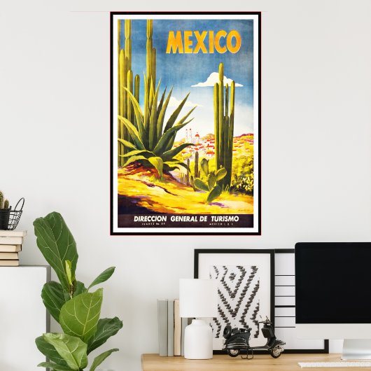 ヴィンテージポスタープリントメキシコラージ ポスター (ホームオフィス)