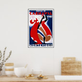 ヴィンテージポスタープリントモンテビデオウルグアイ・フィエスタス ポスター (キッチン)