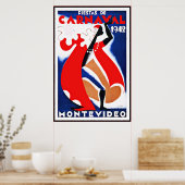 ヴィンテージポスタープリントモンテビデオウルグアイ・フィエスタス ポスター (キッチン)
