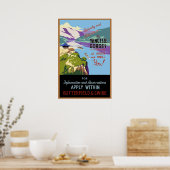 ヴィンテージポスタープリントヤンツェゴージュリバー ポスター (キッチン)