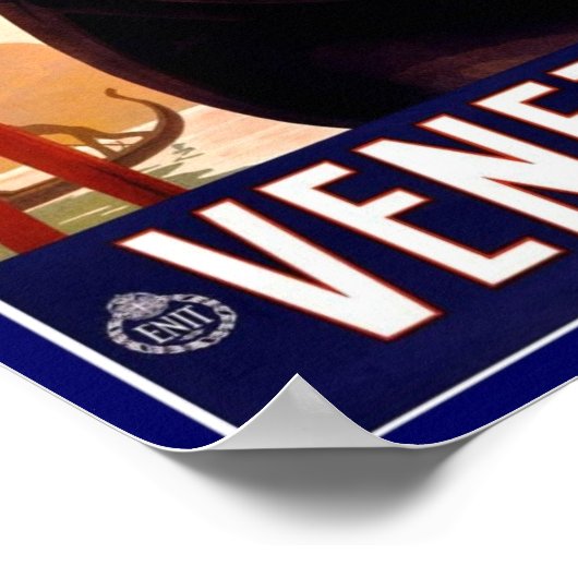 ヴィンテージポスタープリントヴェネツィア ポスター (角)