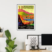 ヴィンテージポスタープリント中国クリングヘルスリゾート ポスター (ホームオフィス)