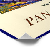 ヴィンテージポスタープリント太平洋横断航空路 ポスター (角)