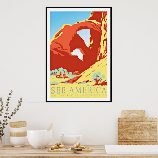 ヴィンテージポスタープリント, 「アメリカ統一された州」 ポスター (キッチン)