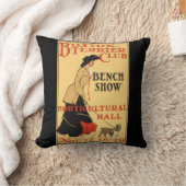 ヴィンテージポスターボストンテリアクラブベンチショー クッション (ブランケット)