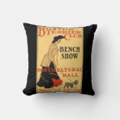 ヴィンテージポスターボストンテリアクラブベンチショー クッション (正面)