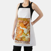 ヴィンテージポスターマガフランスのジンアールヌーボー女性 エプロン (インサイチュ)