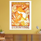 ヴィンテージポスターマガフランスのジンアールヌーボー女性 キャンバスプリント (インサイチュ (リビング))