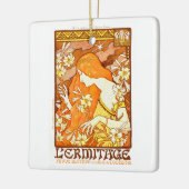 ヴィンテージポスターマガフランスのジンアールヌーボー女性 セラミックオーナメント (左)