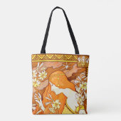 ヴィンテージポスターマガフランスのジンアールヌーボー女性 トートバッグ (裏面)