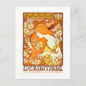 ヴィンテージポスターマガフランスのジンアールヌーボー女性 ポストカード (正面)