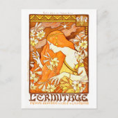 ヴィンテージポスターマガフランスのジンアールヌーボー女性 ポストカード (正面)
