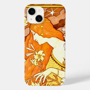 ヴィンテージポスターマガフランスのジンアールヌーボー女性 Case-Mate iPhone 14ケース