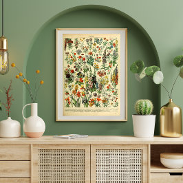 ヴィンテージポスターワイルドフラワーブックページ ポスター