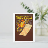ヴィンテージポスターヴォードヴィルイラストレーション ポストカード (スタンド正面)