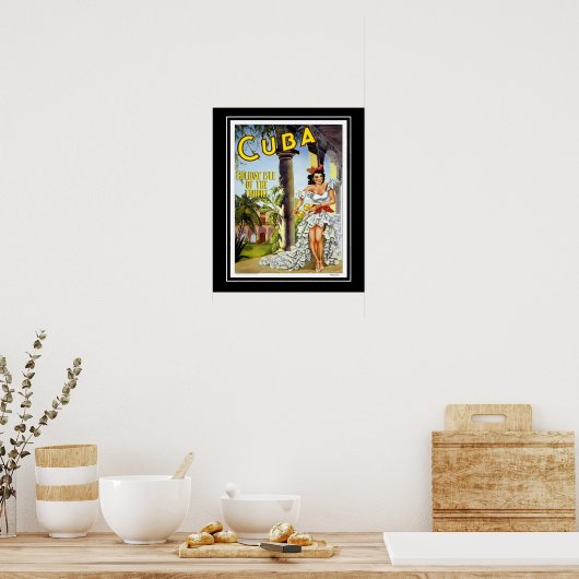ヴィンテージポスター旅行キューバの大規模なサイズを訪問 ポスター (キッチン)