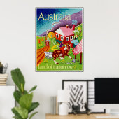 ヴィンテージポスター旅行歴史アートAustralia ポスター (ホームオフィス)