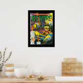 ヴィンテージポスター漫画ブックカバーに注意 ポスター (キッチン)