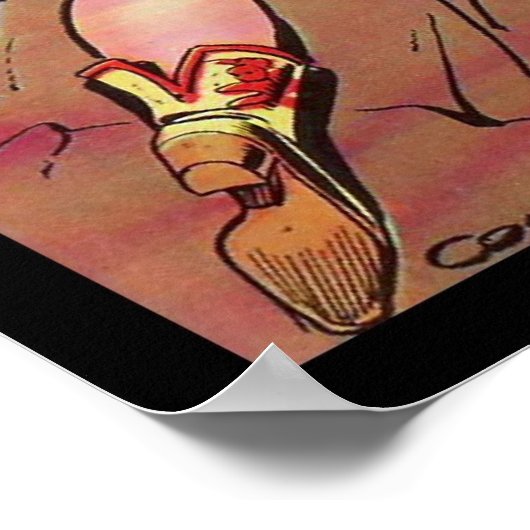 ヴィンテージポスター漫画ブックカバー女性のカーボーイ ポスター (角)